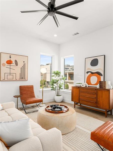 Furnished interior view inside a new home in , Dallas (Image 7). Furnished interior view inside a new home in , Dallas (Image 7).