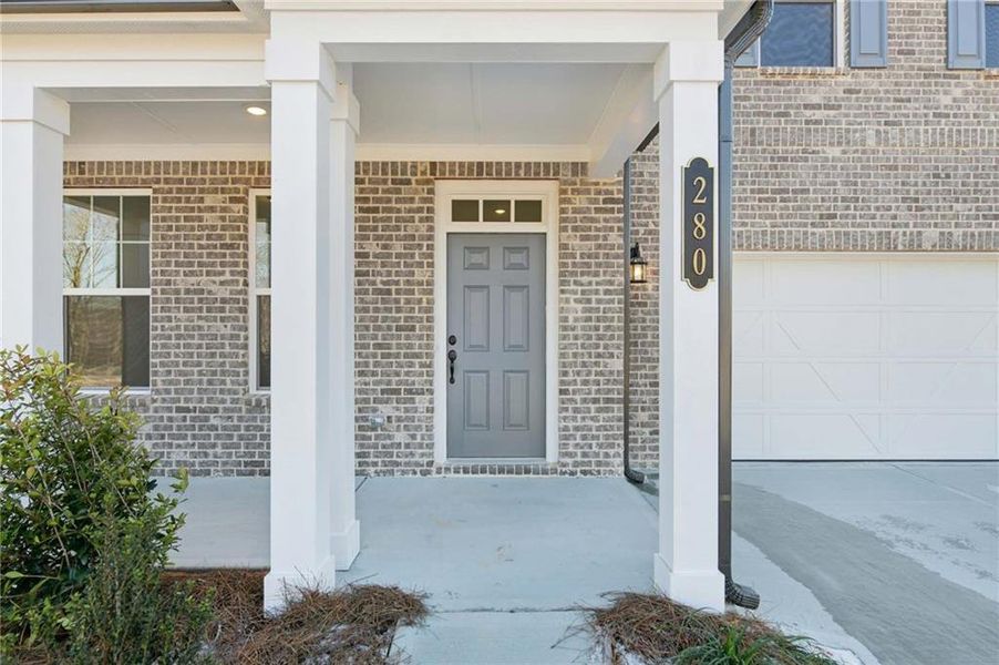 Exterior details and patio area of a home in The Estates at Casteel, Bethlehem (Image 4).