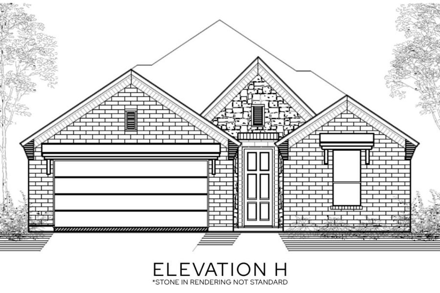 Representative rendering of the exterior for the The Mason by Lillian Custom Homes (Image 4).