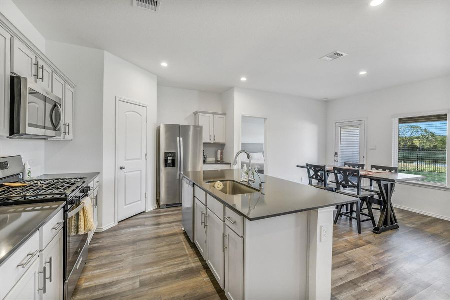 Furnished interior view inside a new home in Summerwood Trails, Willis (Image 5). Furnished interior view inside a new home in Summerwood Trails, Willis (Image 5).