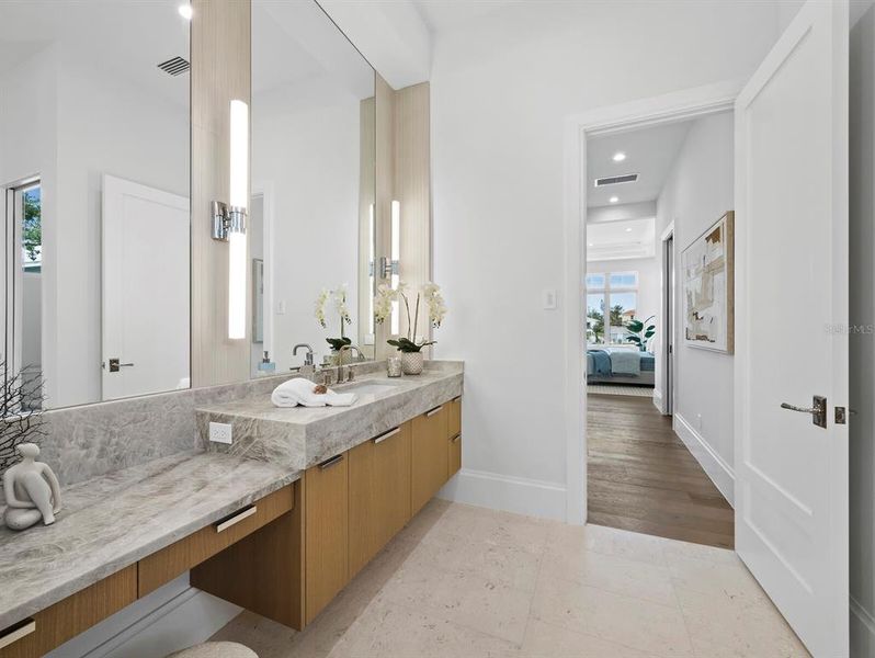 Furnished interior view inside a new home in , Sarasota (Image 43).