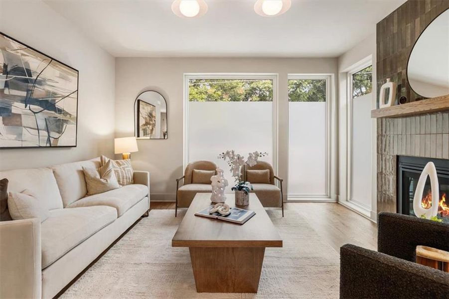 Furnished interior view inside a new home in , Atlanta (Image 11).