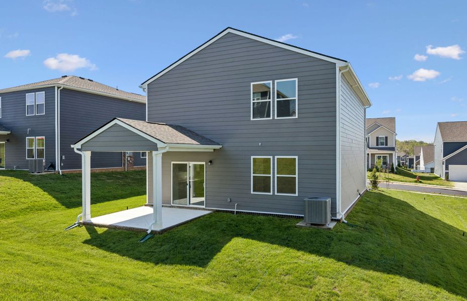 Exterior details and patio area of a home in Independence at Carter's Station, Columbia (Image 4).