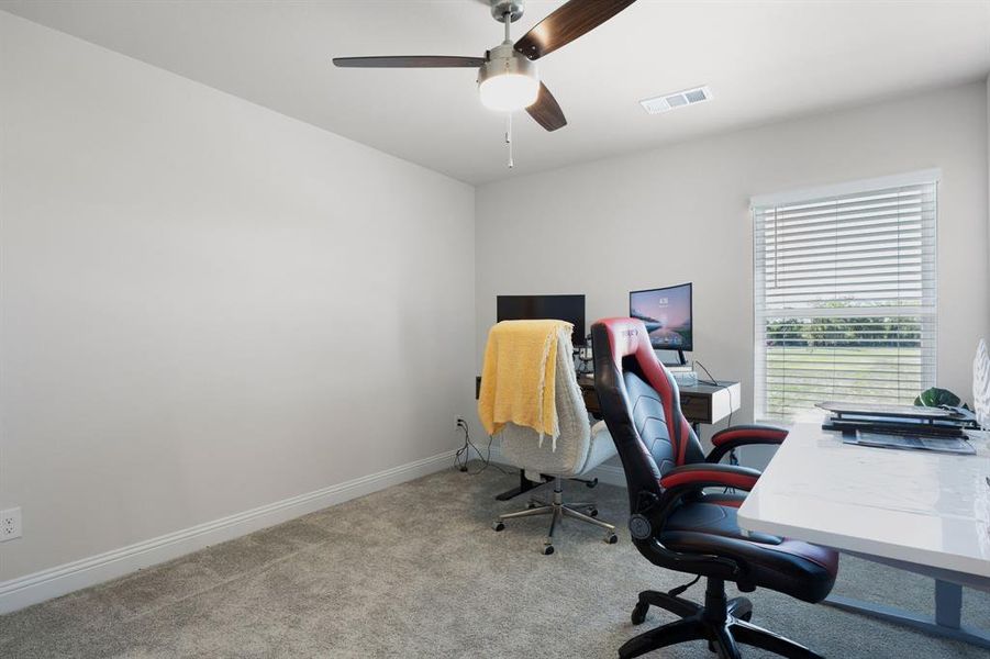 Furnished interior view inside a new home in Prestige Collection at Overland Grove, Forney (Image 8). Furnished interior view inside a new home in Prestige Collection at Overland Grove, Forney (Image 8).