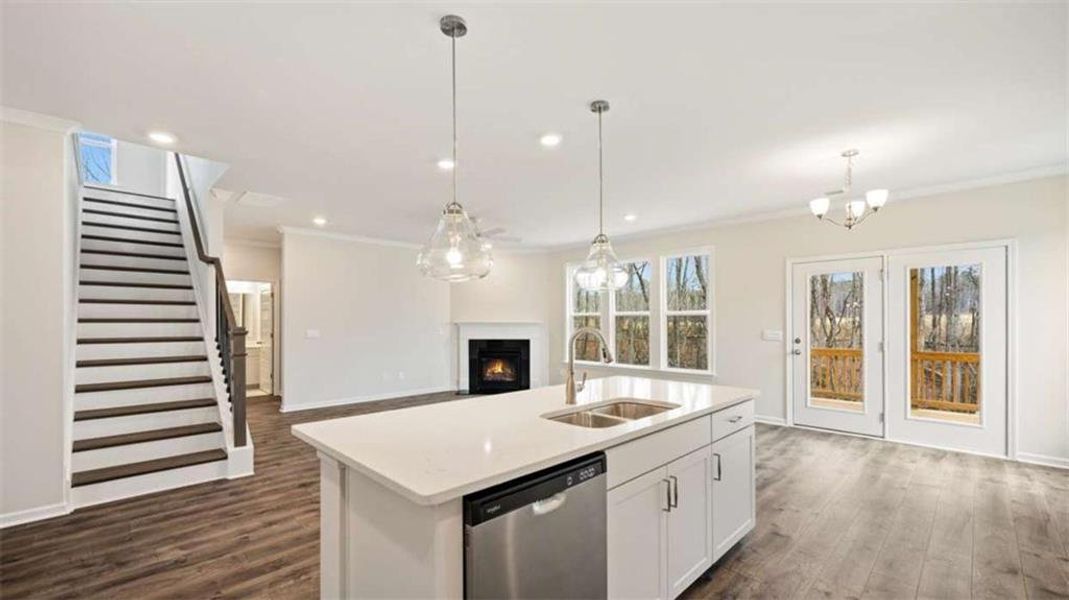 Furnished interior view inside a new home in Water Oak Estates, Lawrenceville (Image 6). Furnished interior view inside a new home in Water Oak Estates, Lawrenceville (Image 6).