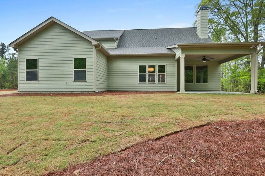 Representative exterior photo of a completed home built from the Grovetown by Dustin Shaw Homes in Durham Estates, Sharpsburg, GA (Image 29).