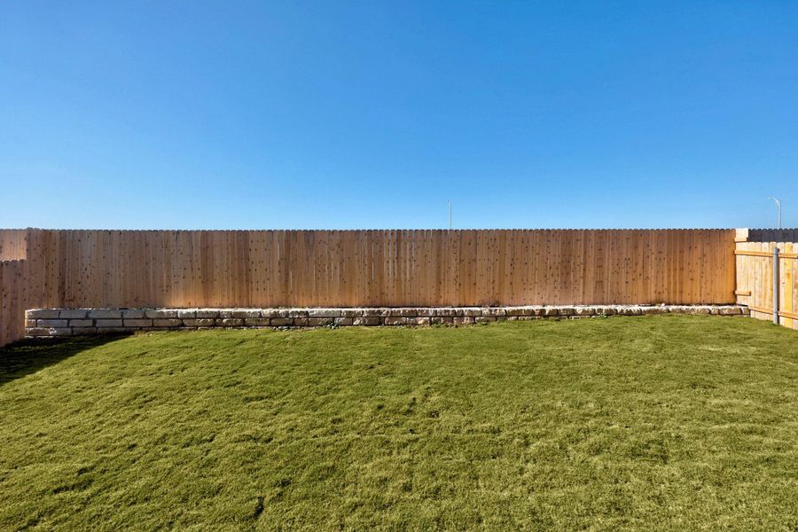 Exterior details and patio area of a home in Salerno - Classic Collection, Round Rock (Image 2). Exterior details and patio area of a home in Salerno - Classic Collection, Round Rock (Image 2).