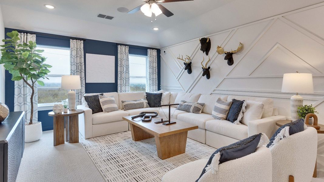 Representative furnished interior of a home built from the Meyerson by DRB Homes in Hunters Glen, Jarrell (Image 63).
