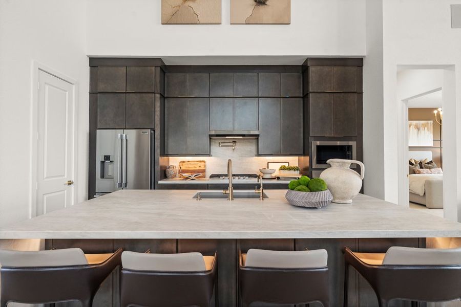 Furnished interior view inside a new home in Legacy Prairie at Katy Court 60', Katy (Image 11).