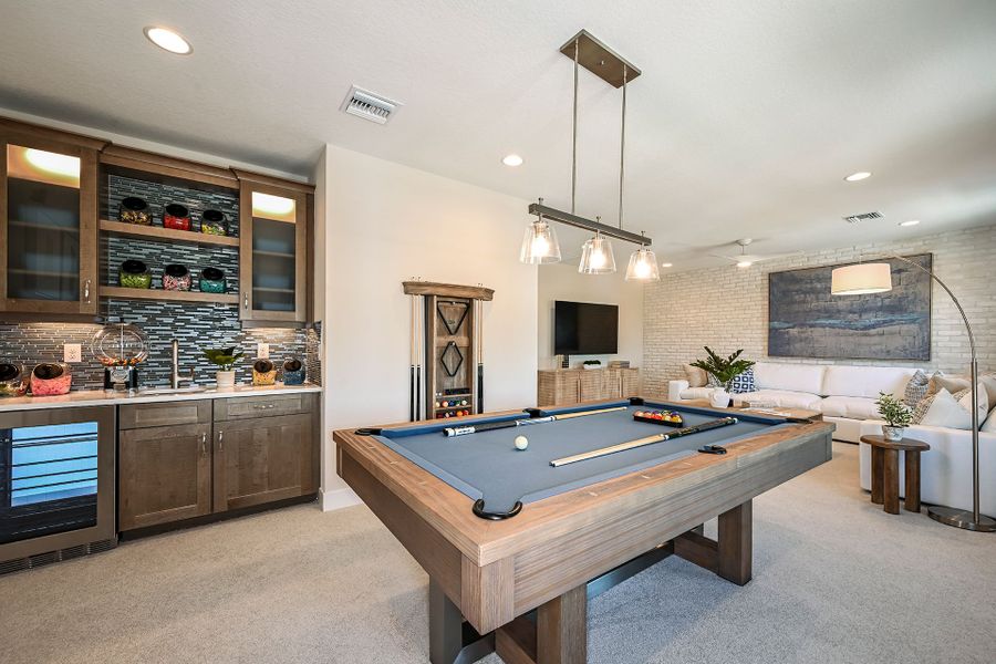 Representative furnished interior of a home built from the Key West II by Homes by WestBay in Crosswind Ranch, Parrish (Image 27).
