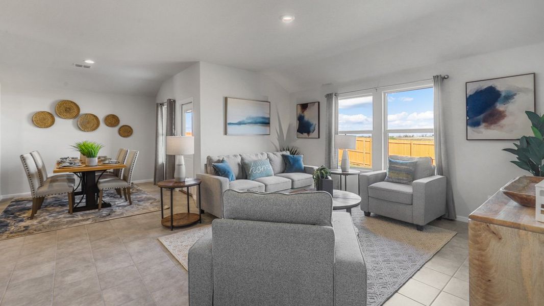 Representative furnished interior of a home built from the Texas Cali by D.R. Horton in The Hills at Reunion, Newark (Image 11). Representative furnished interior of a home built from the Texas Cali by D.R. Horton in The Hills at Reunion, Newark (Image 11).