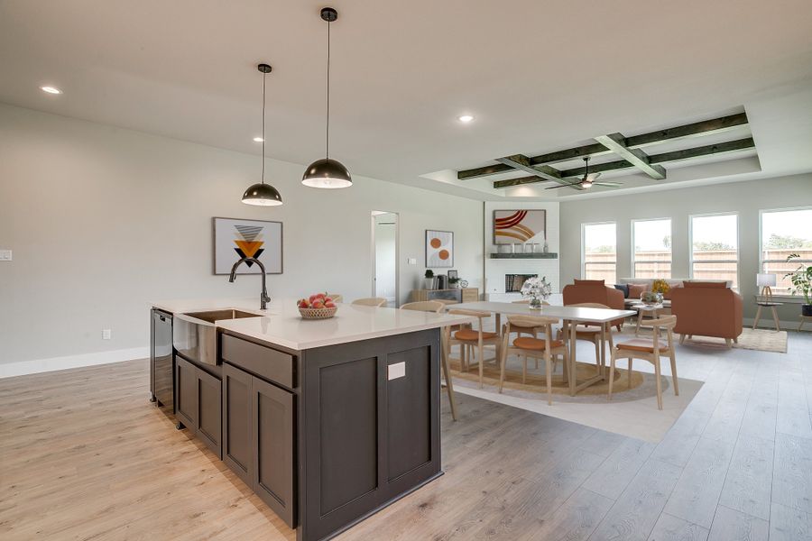 Representative furnished interior of a home built from the The Conroe by Kenmark Homes in LeTara, Haslet (Image 5).