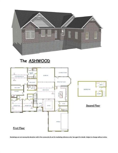 2D floor plan layout of this home in , Conyers, GA (Image 4).