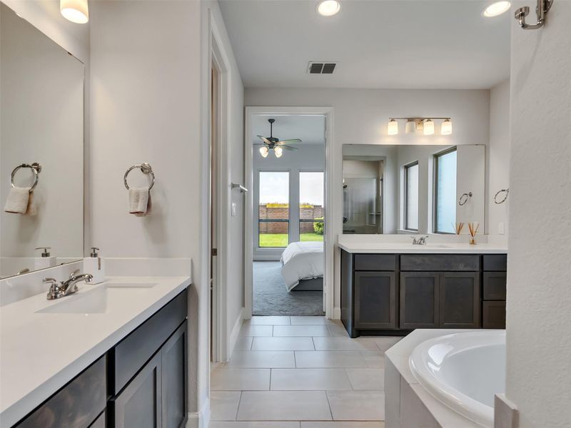 Furnished interior view inside a new home in Marvida, Cypress (Image 17).