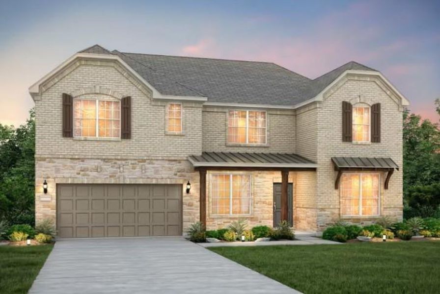 Pulte Homes, Mansfield elevation D, rendering