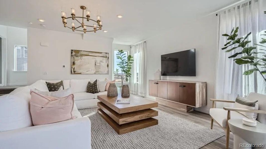 Furnished interior view inside a new home in Vermilion Creek: The Skyline Collection, Centennial (Image 11).