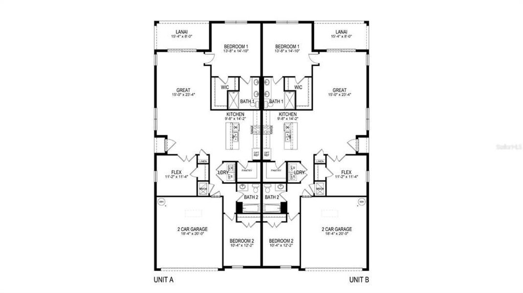 2D floor plan layout of this home in Legacy Preserve, Parrish, FL (Image 4).