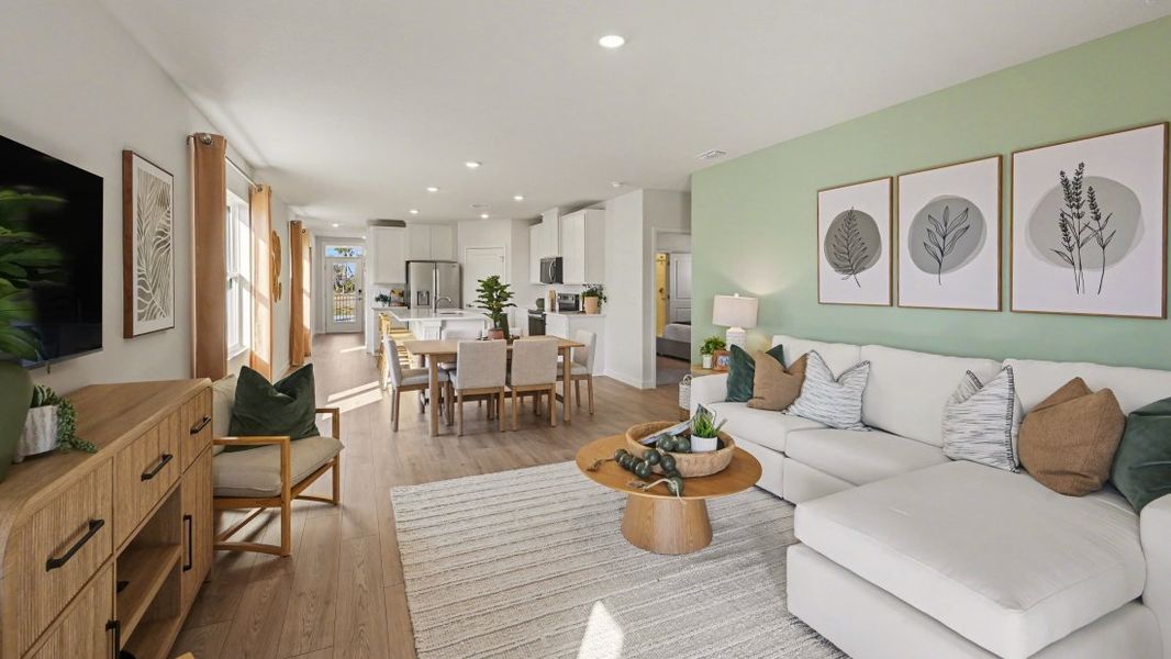 Representative furnished interior of a home built from the Harper by D.R. Horton in Bentley Crossing - Express & Tradition, Fort Myers (Image 7).