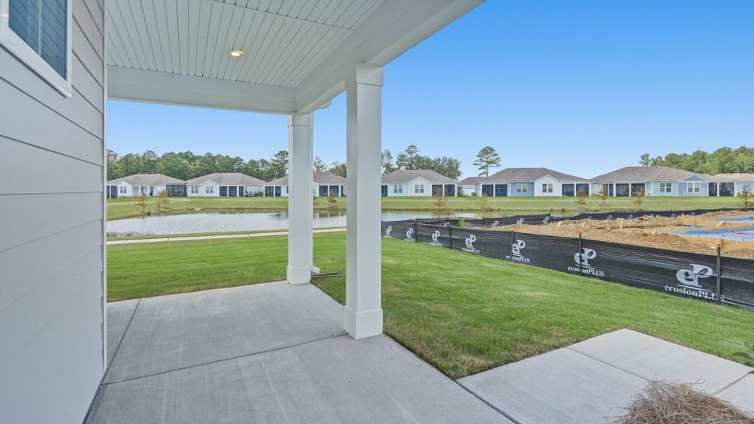 Exterior details and patio area of a home in Sun City Hilton Head, Bluffton (Image 30).