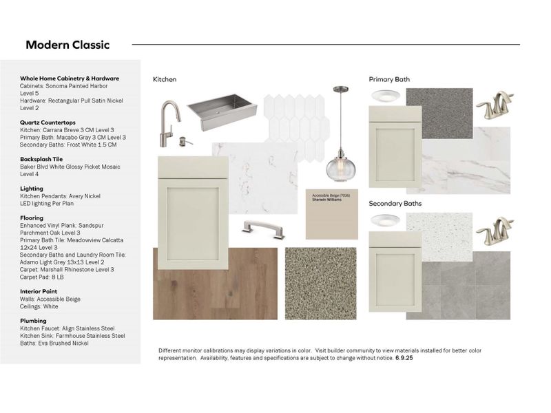 Design Selections in this home