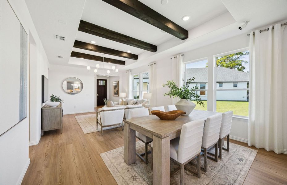 Representative furnished interior of a home built from the Compass by Del Webb in Del Webb at Trinity Falls, McKinney (Image 7). Representative furnished interior of a home built from the Compass by Del Webb in Del Webb at Trinity Falls, McKinney (Image 7).