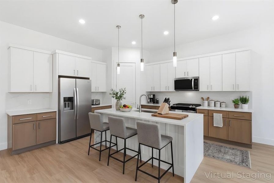 Furnished interior view inside a new home in , Dallas (Image 5).