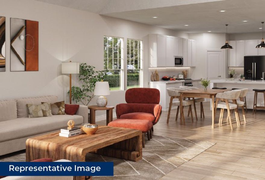 Representative furnished interior of a home built from the Ford Select F by First Texas Homes in The Villages of Hurricane Creek, Anna (Image 8).