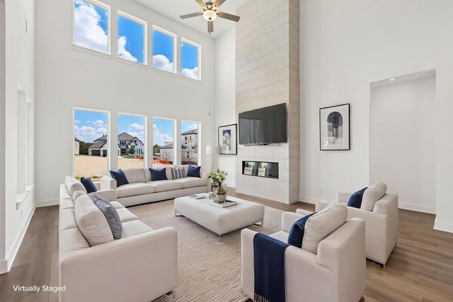 Representative furnished interior of a home built from the Rainey by Taylor Morrison in Santa Rita Ranch, Liberty Hill (Image 9).