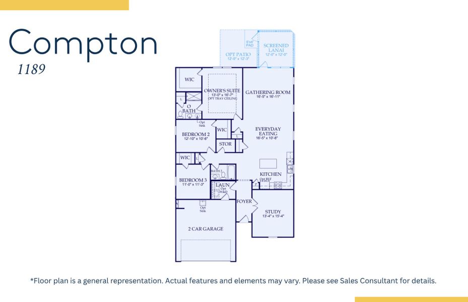 2D floor plan layout of this home in Southport Meadows, Southport, NC (Image 3).