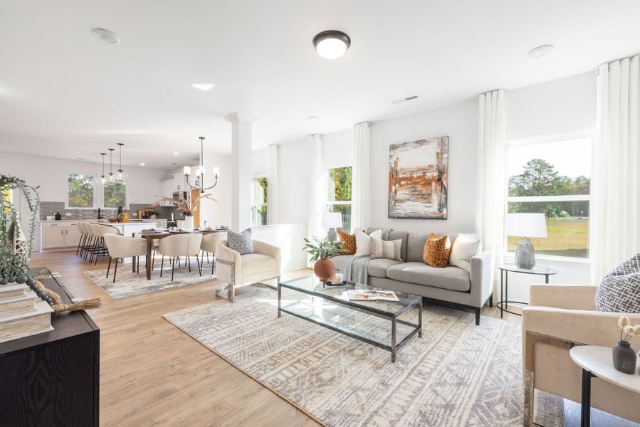 Representative furnished interior of a home built from the TA1600 by True Homes in Stonebridge Fairways, Monroe (Image 8). Representative furnished interior of a home built from the TA1600 by True Homes in Stonebridge Fairways, Monroe (Image 8).