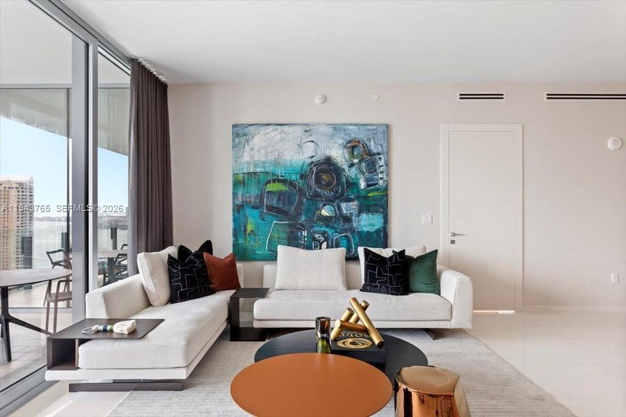 Furnished interior view inside a new home in , Miami (Image 9).