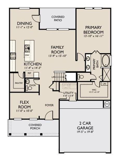 2D floor plan layout of this home in Ashland, Angleton, TX (Image 3).
