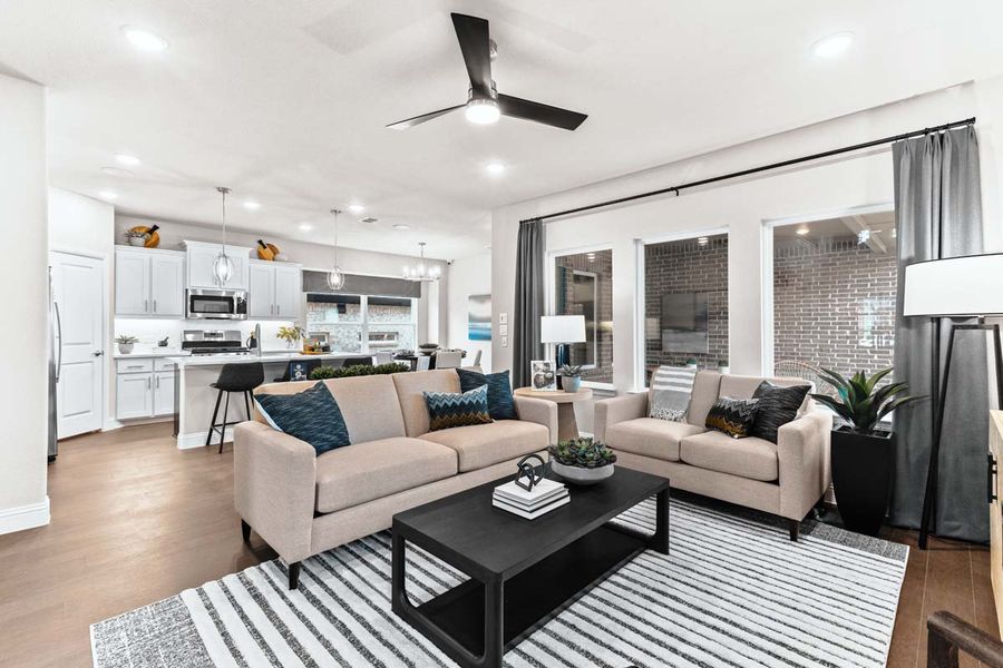 Representative furnished interior of a home built from the Fannin by Pacesetter Homes in Keeneland, Aubrey (Image 5).