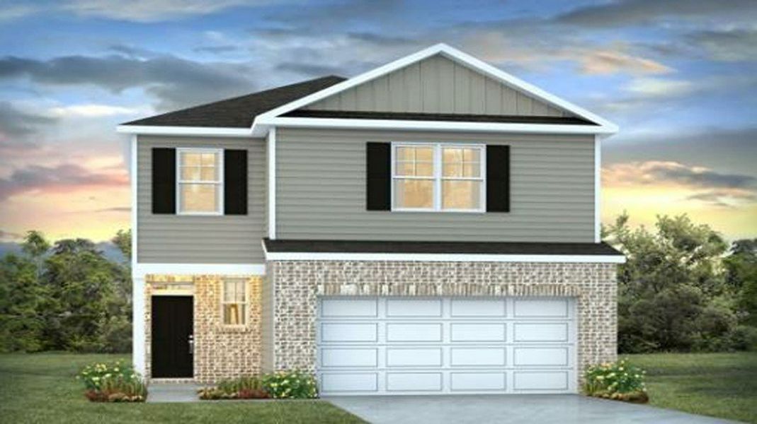 Representative exterior photo of a completed home built from the Manning by D.R. Horton in Pine Hills at Cane Bay, Summerville, SC (Image 20).