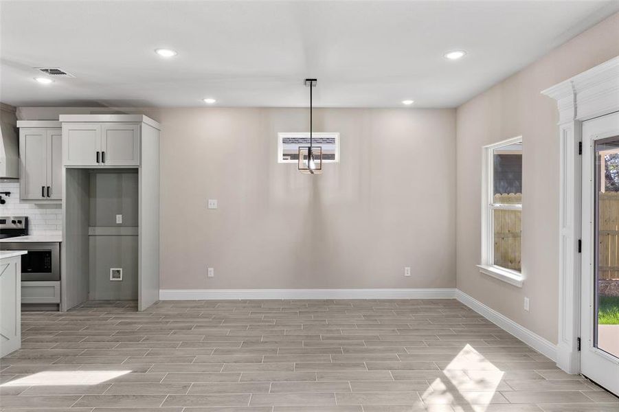 View of unfurnished dining area