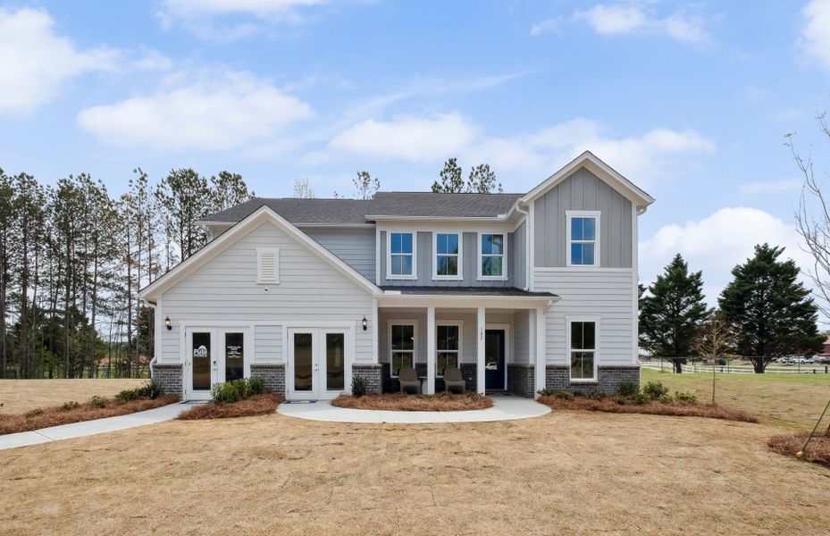 Front exterior of a new home in Hamilton Place, Cartersville, GA, highlighting curb appeal (Image 2).