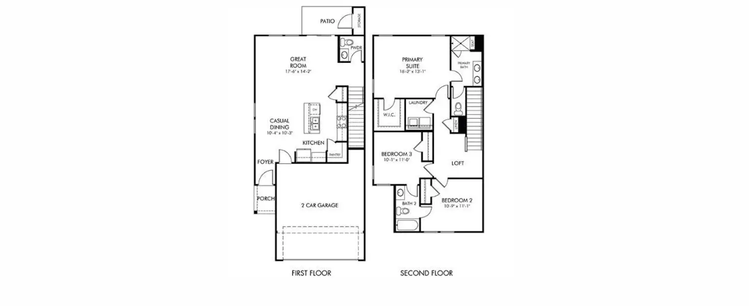 2D floor plan layout of this home in , Fort Mill, SC (Image 2). 2D floor plan layout of this home in , Fort Mill, SC (Image 2).