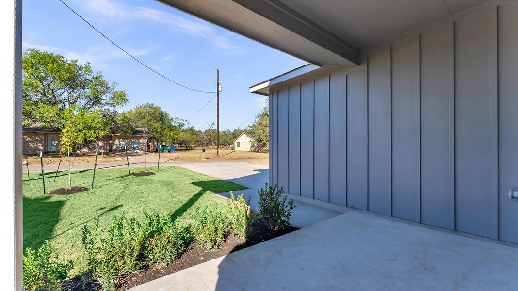 Exterior details and patio area of a home in , Cottonwood Shores (Image 3).