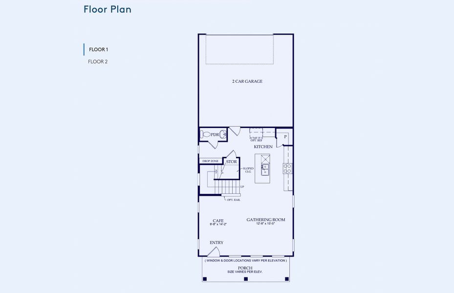 2D floor plan layout of this home in Riverstone, Monroe, NC (Image 4).