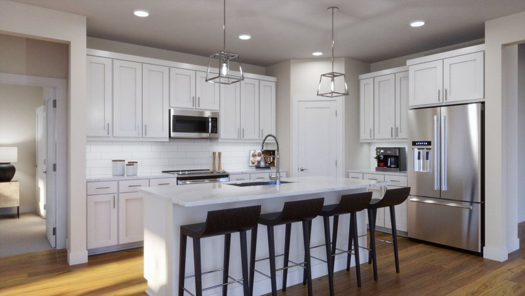 Representative furnished interior of a home built from the 4014 by Risewell Homes in Parkton Square, Kyle (Image 4).