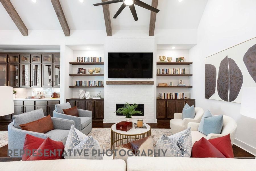 Furnished interior view inside a new home in Grand Central Park: 55ft. lots, Conroe (Image 17).