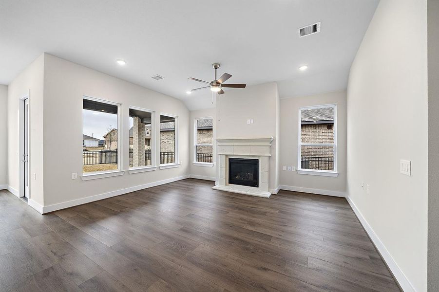 Representative unfurnished interior of a home built from the Sunflower by Caldwell Homes in The Highlands, Porter (Image 46). Representative unfurnished interior of a home built from the Sunflower by Caldwell Homes in The Highlands, Porter (Image 46).