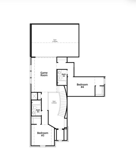2D floor plan layout for the Cambridge Plan by Highland Homes in Cambridge Crossing: 50ft. lots, Celina, TX (Image 4).
