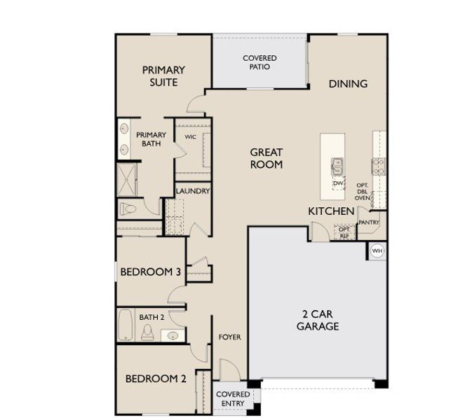 2D floor plan layout for the Violet by Ashton Woods in Skyline Village, San Tan Valley, AZ (Image 5). 2D floor plan layout for the Violet by Ashton Woods in Skyline Village, San Tan Valley, AZ (Image 5).