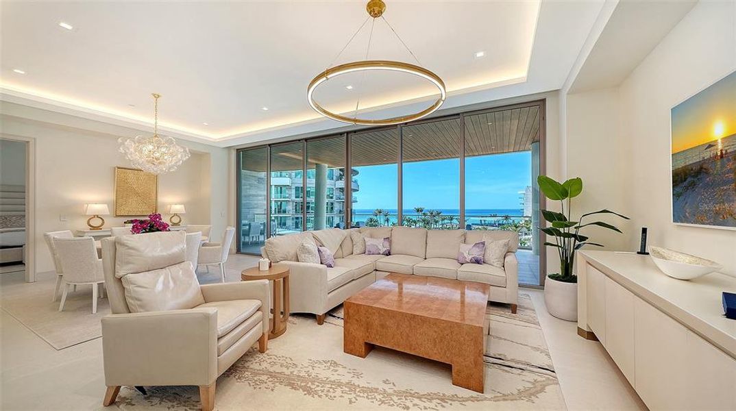 Furnished interior view inside a new home in , Longboat Key (Image 18).
