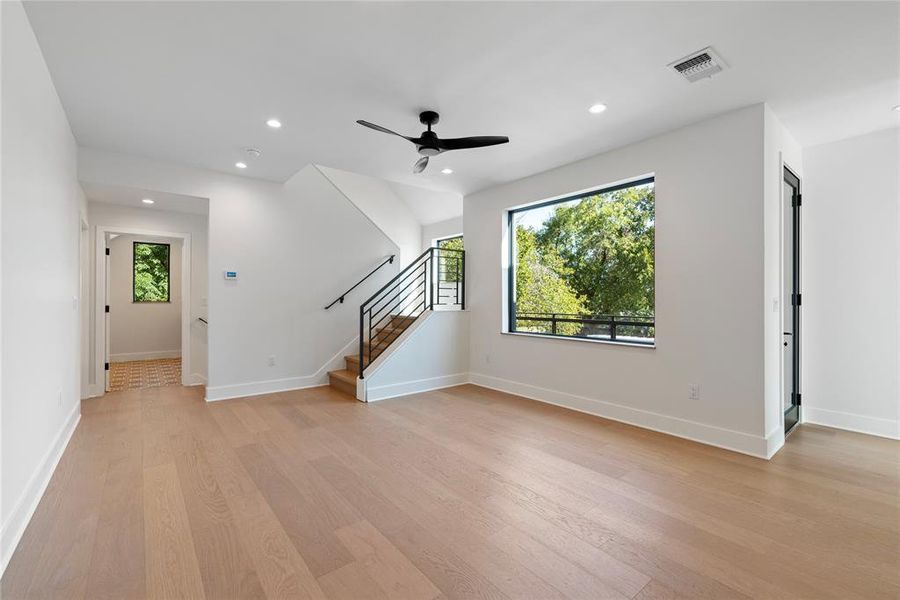 2nd Floor living room with balcony access