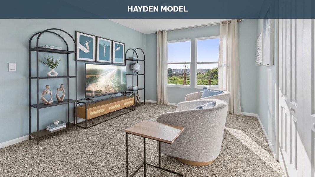 Representative furnished interior of a home built from the HAYDEN by D.R. Horton in Entrada, St. Augustine (Image 17).