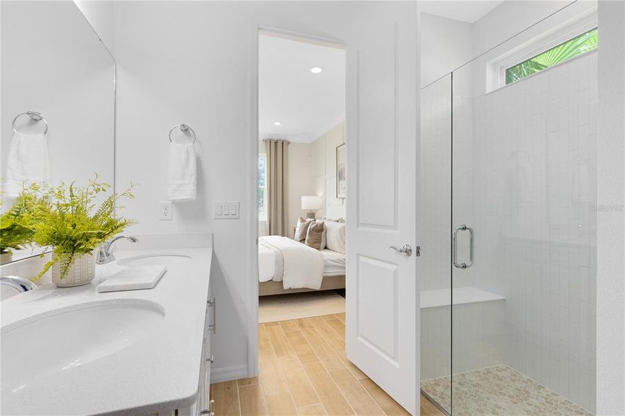 Furnished interior view inside a new home in Sunrise Estates, West Melbourne (Image 22).