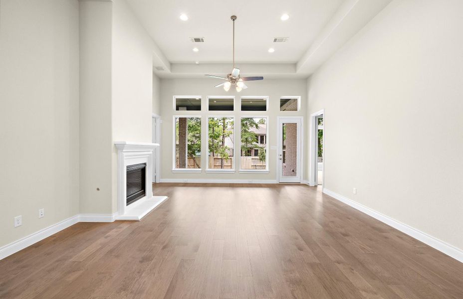 Spacious, unfurnished interior of a new home in The Woodlands Hills 65′, Willis (Image 38).
