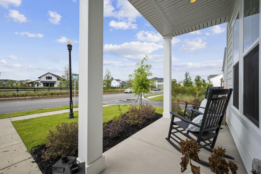 Exterior details and patio area of a home in Carnes Crossroads, Summerville (Image 4). Exterior details and patio area of a home in Carnes Crossroads, Summerville (Image 4).